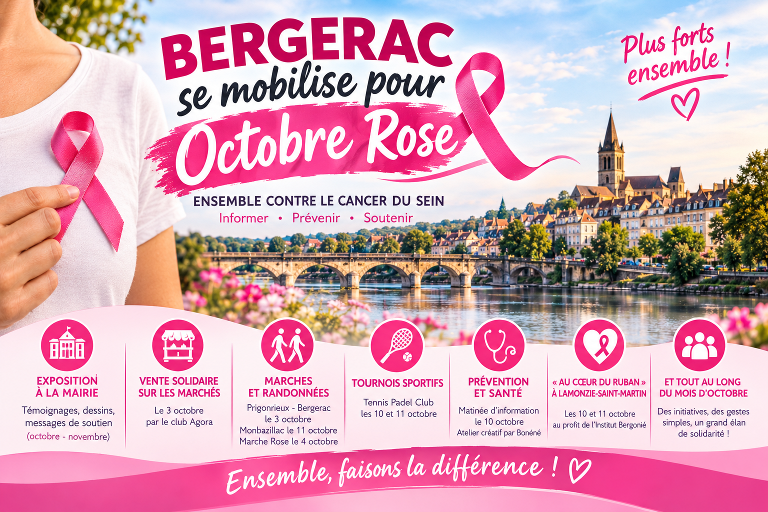 Bergerac se mobilise pour Octobre Rose