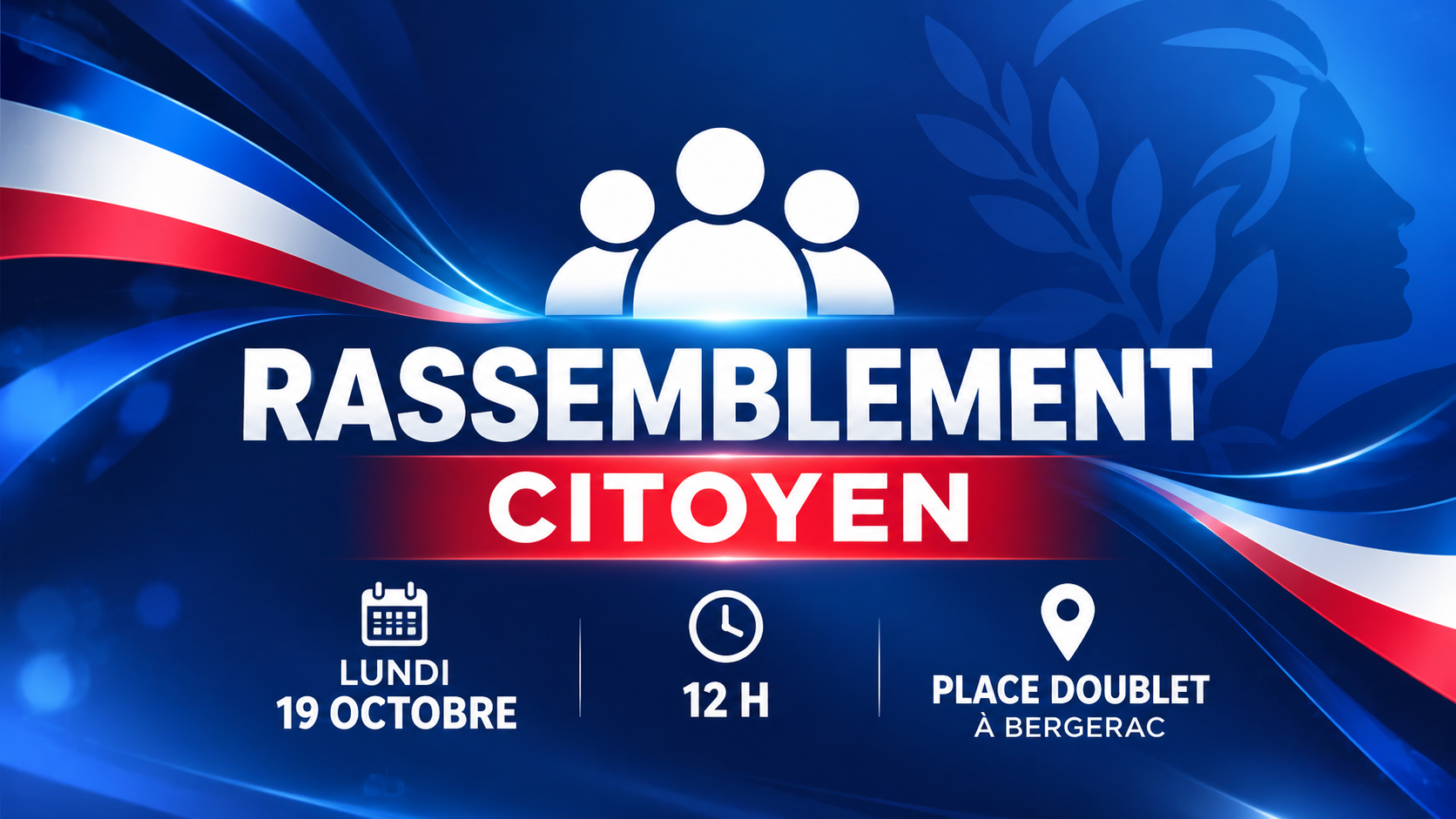 un rassemblement citoyen organisé ce lundi 19 octobre à midi, place Doublet