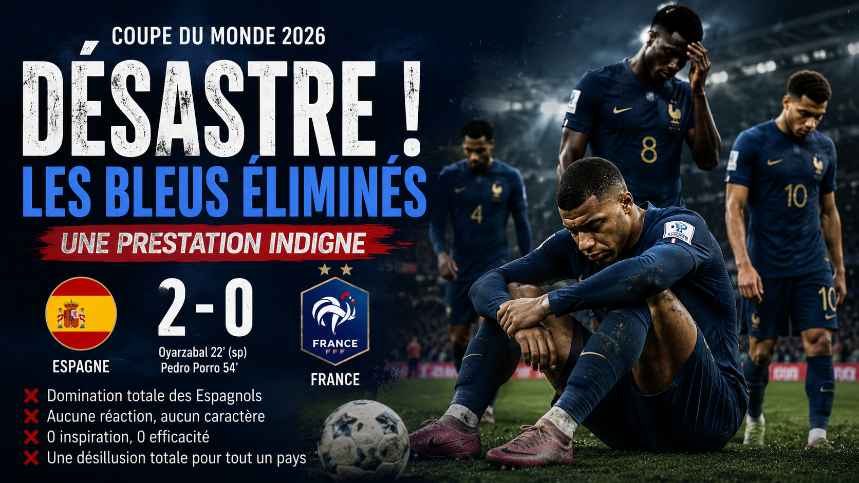 Coupe du monde 2026 : Les Bleus passent complètement à côté de leur rendez-vous