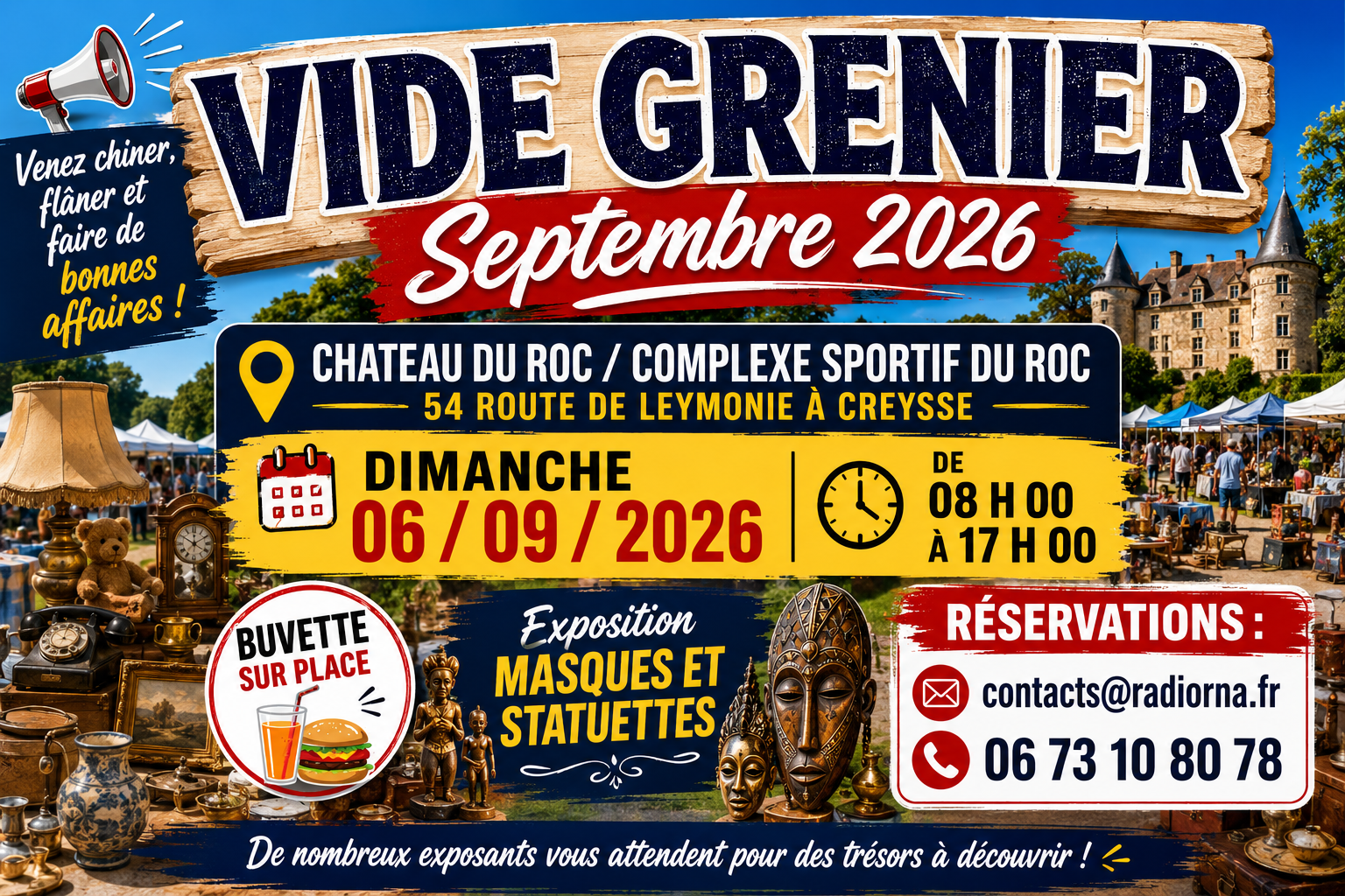 GRAND VIDE-GRENIER – DIMANCHE 6 SEPTEMBRE 2026 !